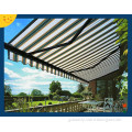 Retractable outdoor awnings